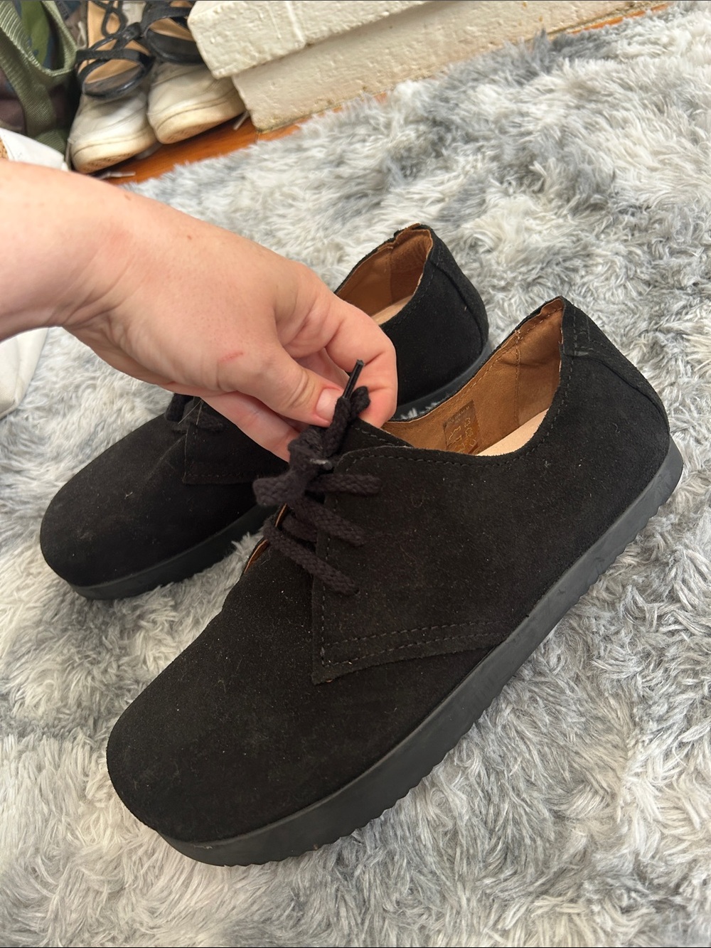 Kalso Earth Shoe Men's Black Suede Casual Lace-Up Loafers